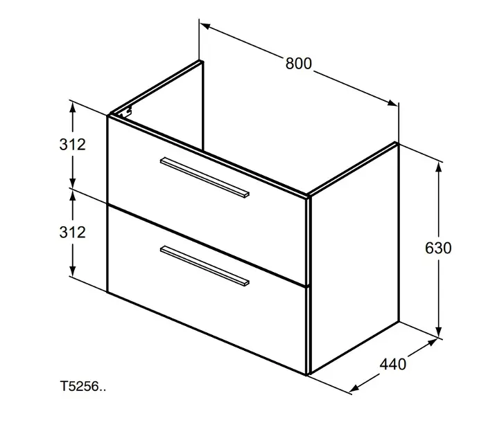 Ideal Standard - i.Life A - Mosdószekrény - T5256NH – 2. kép