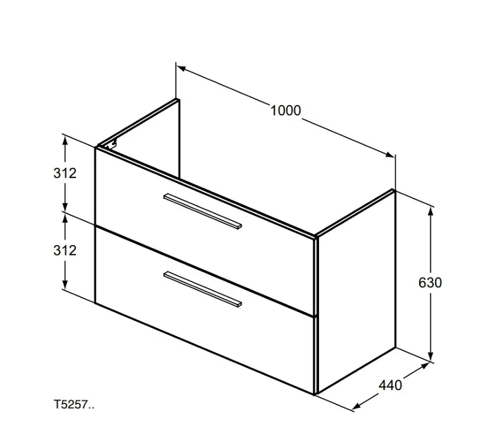 Ideal Standard - i.Life A - Mosdószekrény - T5257NX – 2. kép