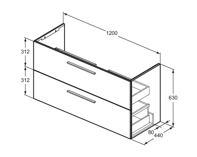 Ideal Standard - i.Life A - Mosdószekrény - T5258NV – 2. kép
