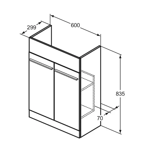 Ideal Standard - i.Life A - Mosdószekrény - T5262NG – 2. kép