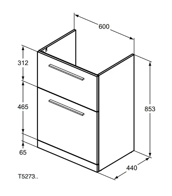 Ideal Standard - i.Life A - Mosdószekrény - T5273NX – 2. kép