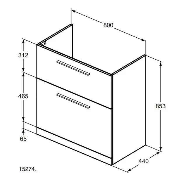 Ideal Standard - i.Life A - Mosdószekrény - T5274NV – 2. kép