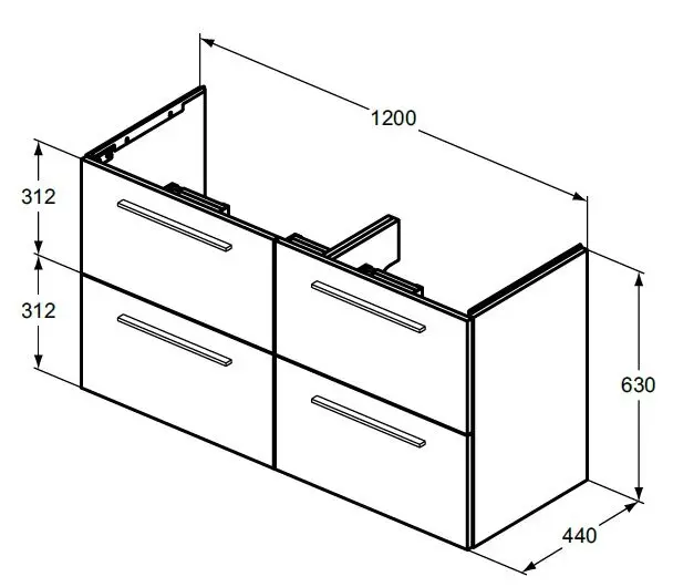 Ideal Standard - i.Life A - Mosdószekrény - T5513DU – 2. kép