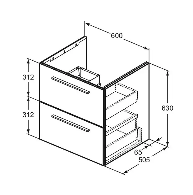 Ideal Standard - i.Life B - Mosdószekrény - T5270NW – 2. kép