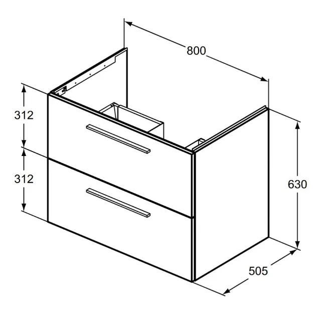 Ideal Standard - i.Life B - Mosdószekrény - T5272DU – 2. kép