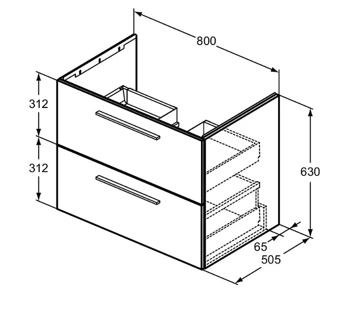 Ideal Standard - i.Life B - Mosdószekrény - T5272NF – 2. kép
