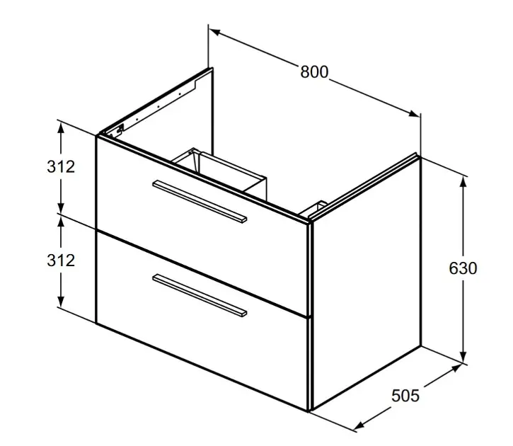 Ideal Standard - i.Life B - Mosdószekrény - T5272NG – 2. kép