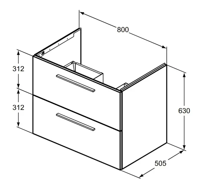 Ideal Standard - i.Life B - Mosdószekrény - T5272NX – 2. kép
