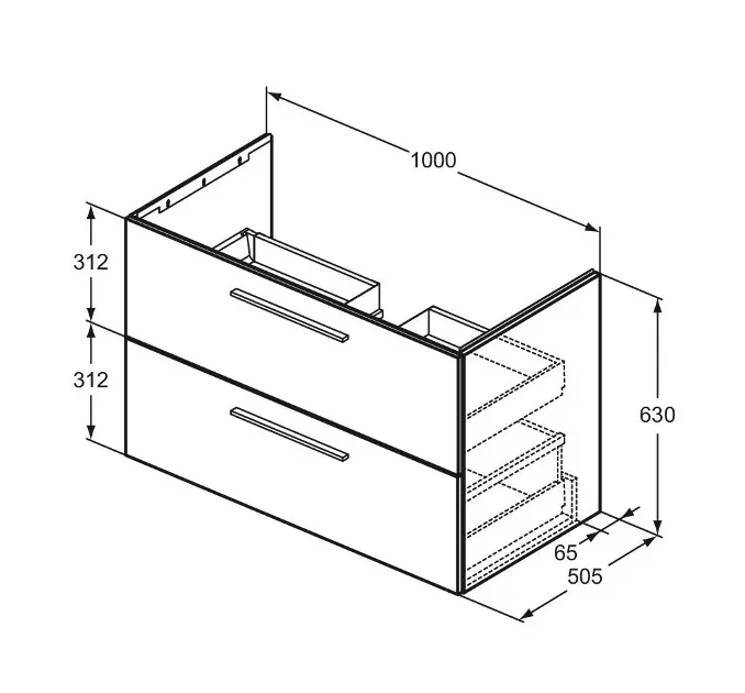 Ideal Standard - i.Life B - Mosdószekrény - T5276NF – 2. kép