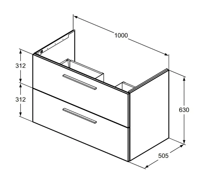 Ideal Standard - i.Life B - Mosdószekrény - T5276NG – 2. kép