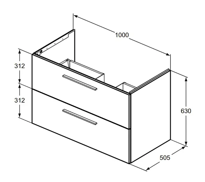 Ideal Standard - i.Life B - Mosdószekrény - T5276NX – 2. kép
