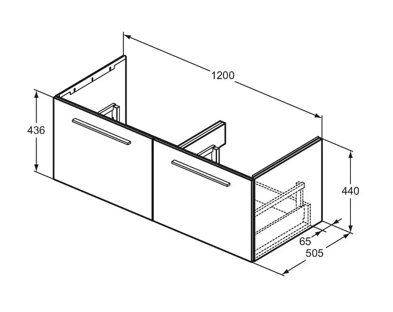 Ideal Standard - i.Life B - Mosdószekrény - T5277NW – 2. kép