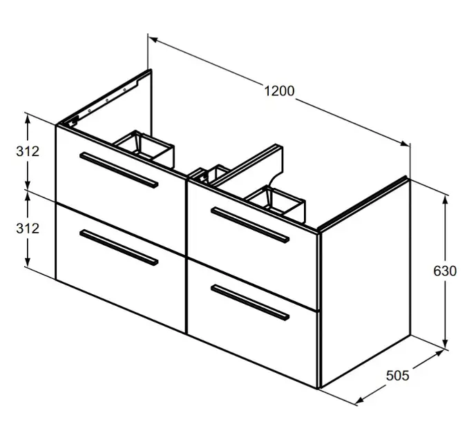 Ideal Standard - i.Life B - Mosdószekrény - T5278DU – 2. kép