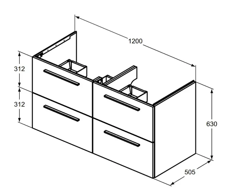 Ideal Standard - i.Life B - Mosdószekrény - T5278NG – 2. kép