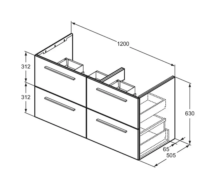 Ideal Standard - i.Life B - Mosdószekrény - T5278NH – 2. kép