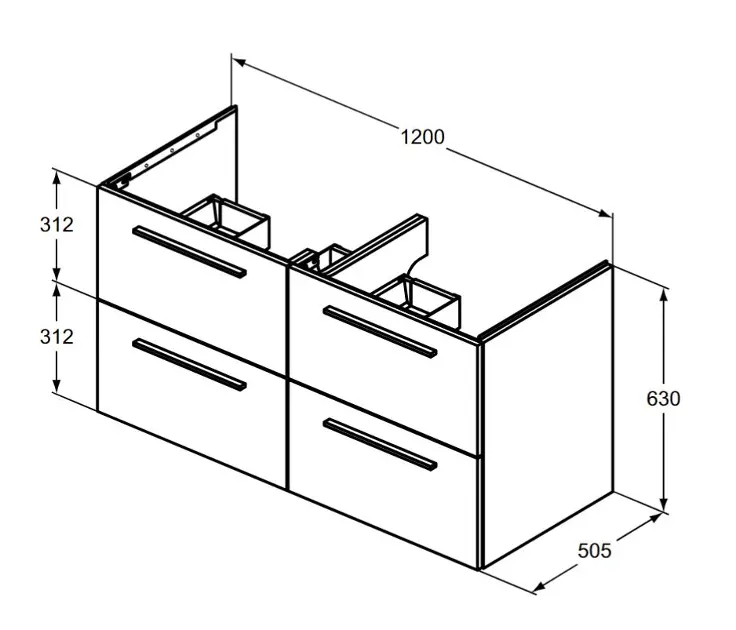 Ideal Standard - i.Life B - Mosdószekrény - T5278NX – 2. kép