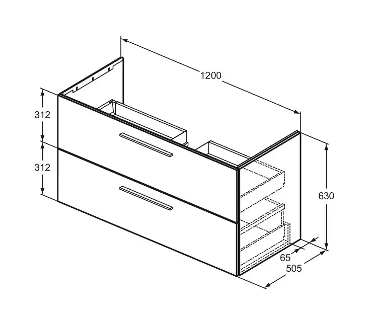 Ideal Standard - i.Life B - Mosdószekrény - T5514NW – 2. kép