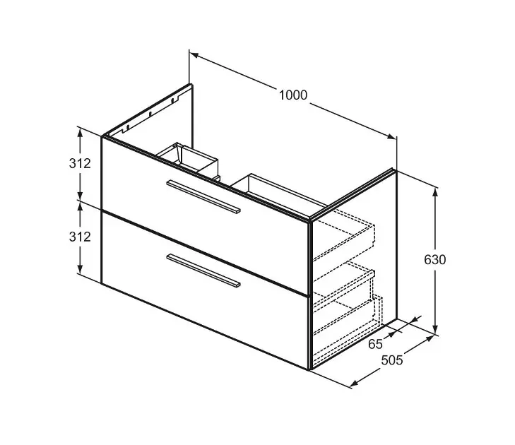 Ideal Standard - i.Life B - Mosdószekrény - T5584NW – 2. kép