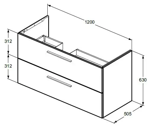 Ideal Standard - i.Life B - Mosdószekrény - T5586DU – 2. kép