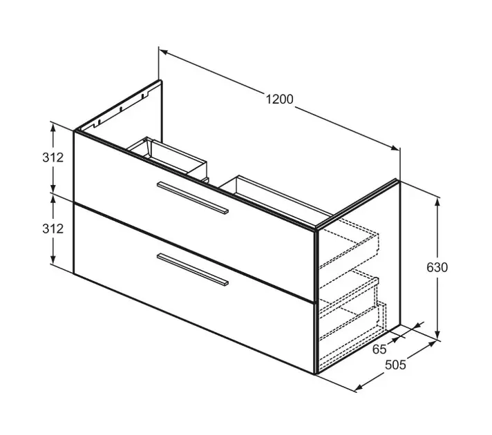 Ideal Standard - i.Life B - Mosdószekrény - T5586NW – 2. kép