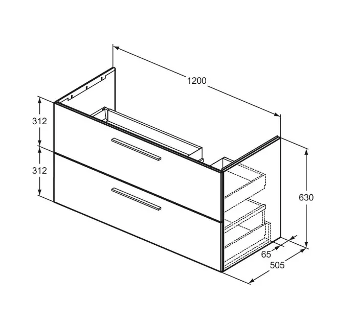Ideal Standard - i.Life B - Mosdószekrény - T5587NH – 2. kép