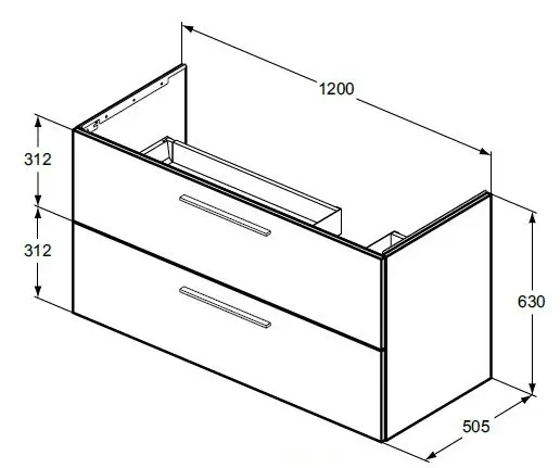 Ideal Standard - i.Life B - Mosdószekrény - T5587NX – 2. kép