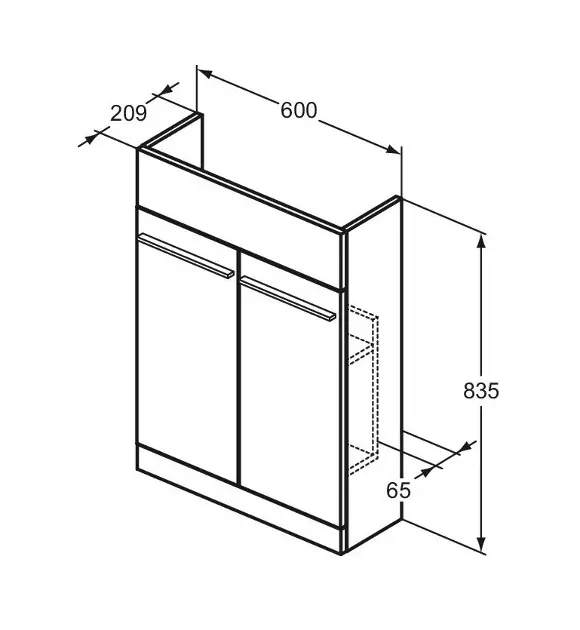 Ideal Standard - i.Life S - Mosdószekrény - T5298NF – 2. kép