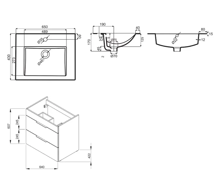 Jika - Cube - Mosdószekrény - H4536021763001 – 2. kép