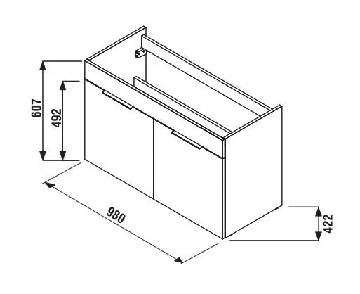 Jika - Cube - Mosdószekrény - H4536511763001 – 3. kép