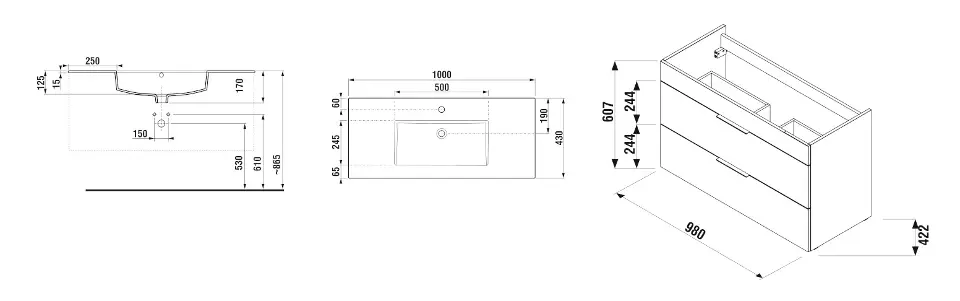 Jika - Cube - Mosdószekrény - H4536521763521 – 2. kép