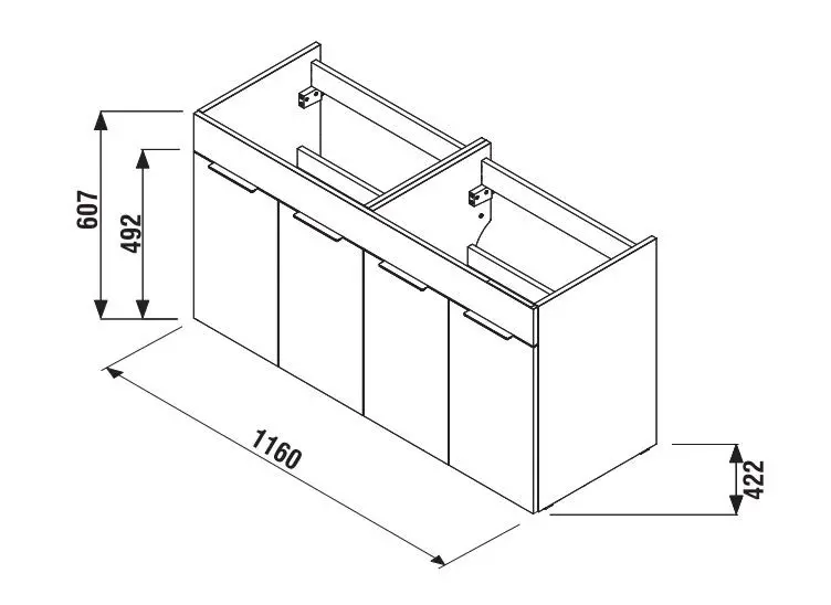 Jika - Cube - Mosdószekrény - H4536611763001 – 2. kép