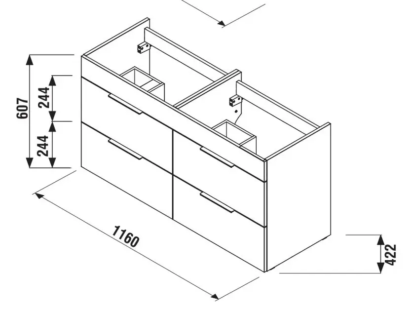 Jika - Cube - Mosdószekrény - H4536621763001 – 2. kép