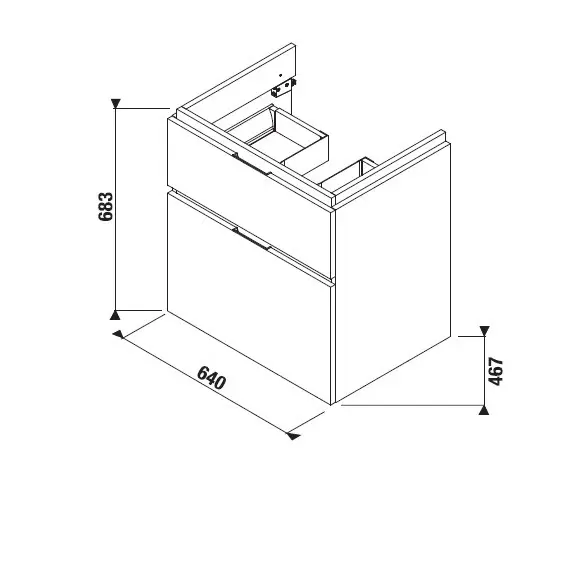 Jika - Cubito Pure - Mosdószekrény - H40J4244025191 – 2. kép
