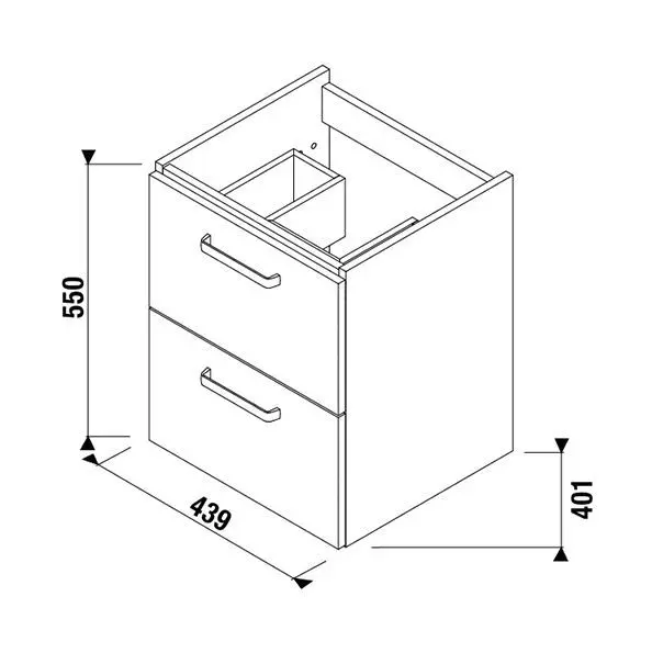 Jika - Lyra Plus Viva - Mosdószekrény - H40J3824023001 – 2. kép