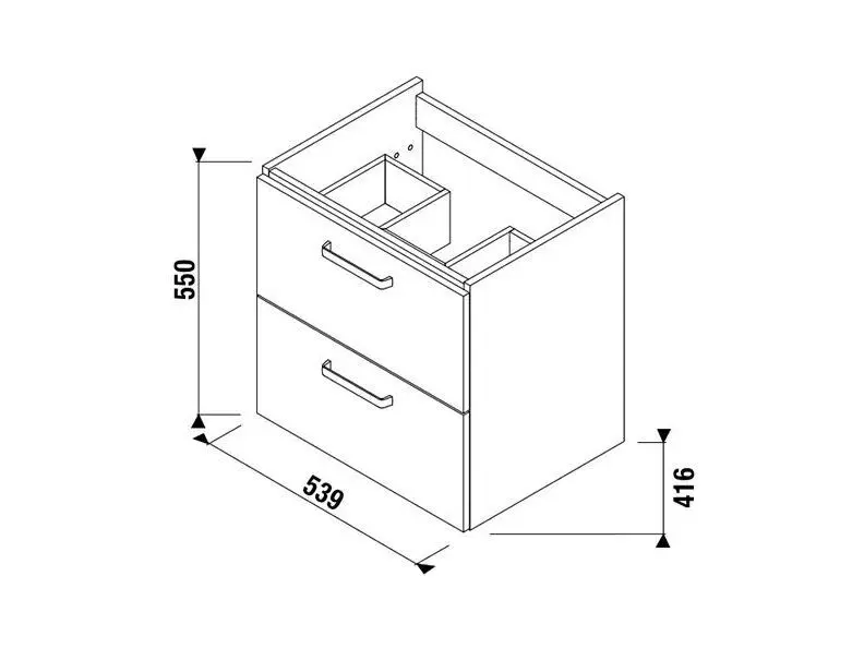 Jika - Lyra Plus Viva - Mosdószekrény - H40J3844023001 – 2. kép