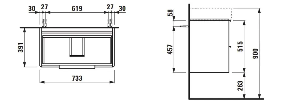 Laufen - Base - Mosdószekrény - H4023521102601 – 2. kép