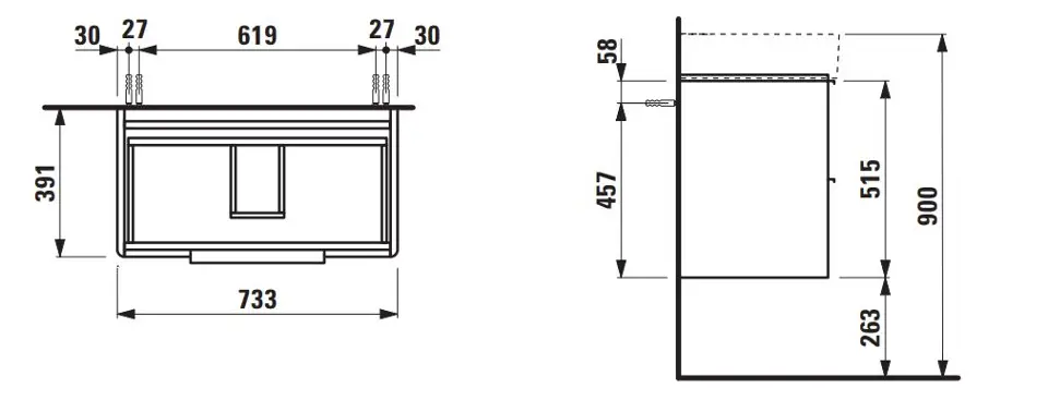 Laufen - Base - Mosdószekrény - H4023521102661 – 2. kép
