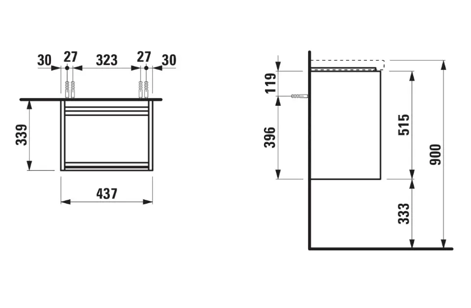 Laufen - Lani - Mosdószekrény - H4035011122601 – 2. kép