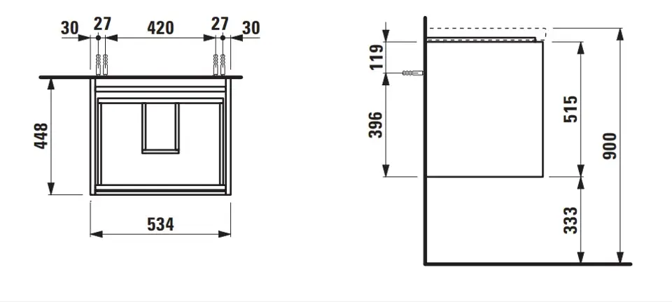 Laufen - Lani - Mosdószekrény - H4035221122611 – 2. kép