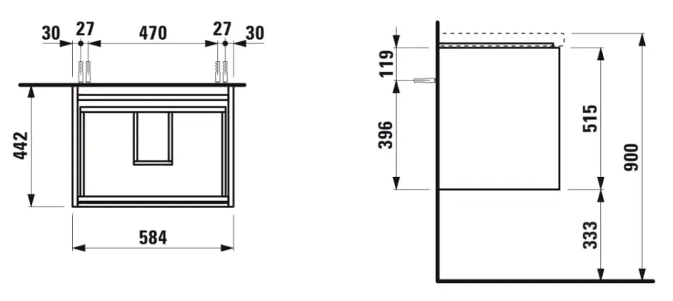 Laufen - Lani - Mosdószekrény - H4035321122671 – 2. kép