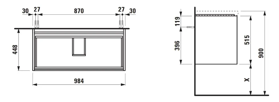 Laufen - Lani - Mosdószekrény - H4035621122661 – 2. kép