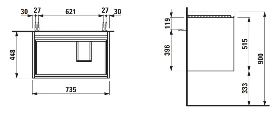 Laufen - Lani - Mosdószekrény - H4035821122601 – 2. kép