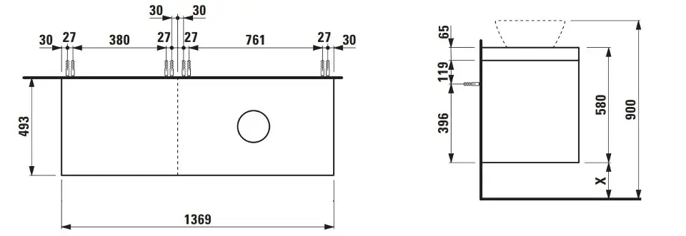 Laufen - Lani - Mosdószekrény - H4045831122661 – 2. kép