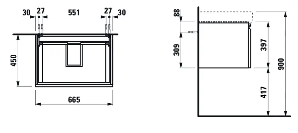 Laufen - Pro S - Mosdószekrény - H4834520964751 – 2. kép