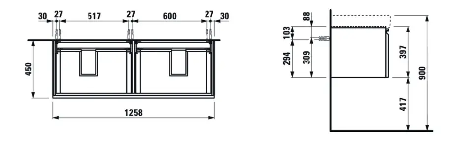 Laufen - Pro S - Mosdószekrény - H4835720964631 – 2. kép