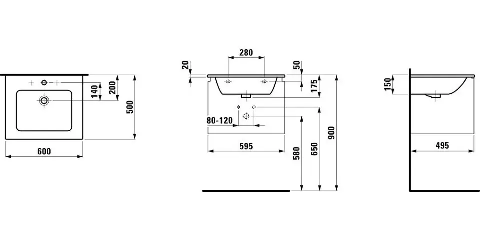 Laufen - Pro S - Mosdószekrény - H8609614801041 – 2. kép