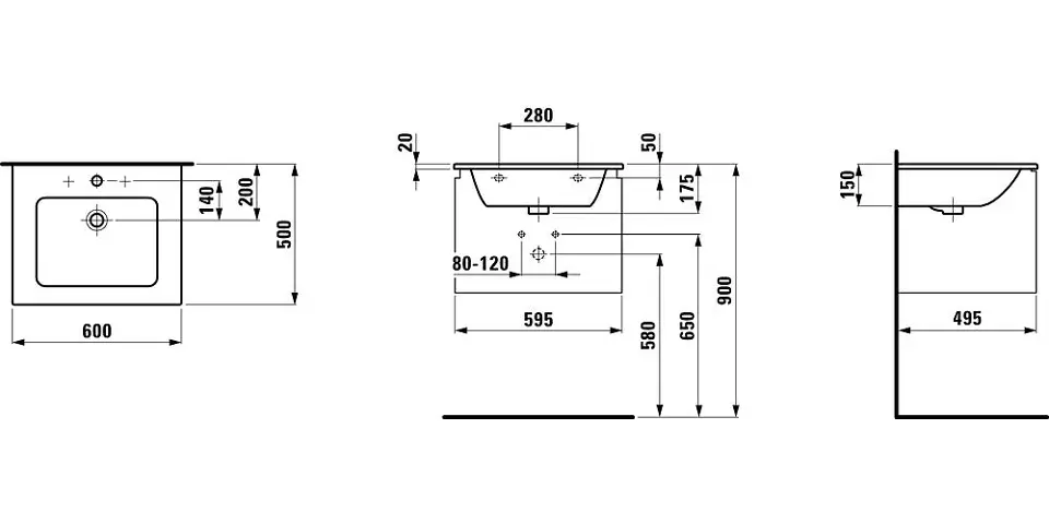 Laufen - Pro S - Mosdószekrény - H8609624631041 – 2. kép