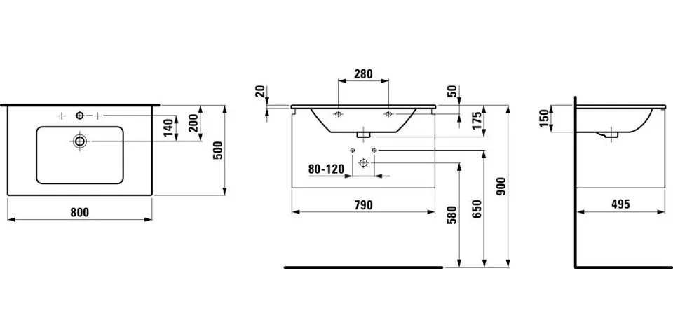 Laufen - Pro S - Mosdószekrény - H8609634631041 – 2. kép