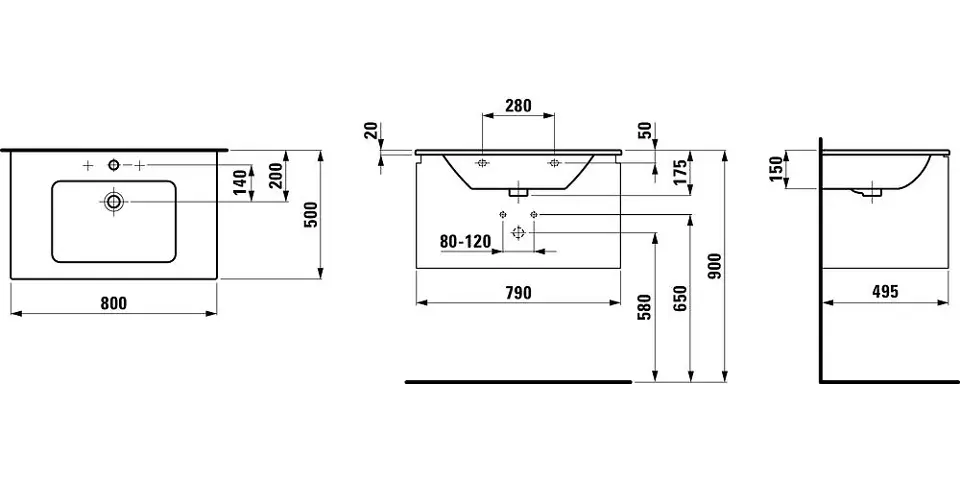 Laufen - Pro S - Mosdószekrény - H8609644791041 – 2. kép
