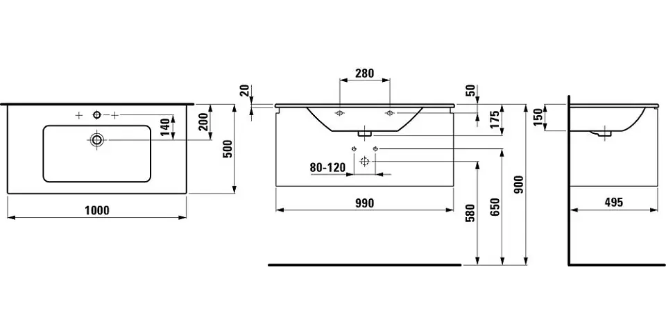 Laufen - Pro S - Mosdószekrény - H8609664631041 – 2. kép